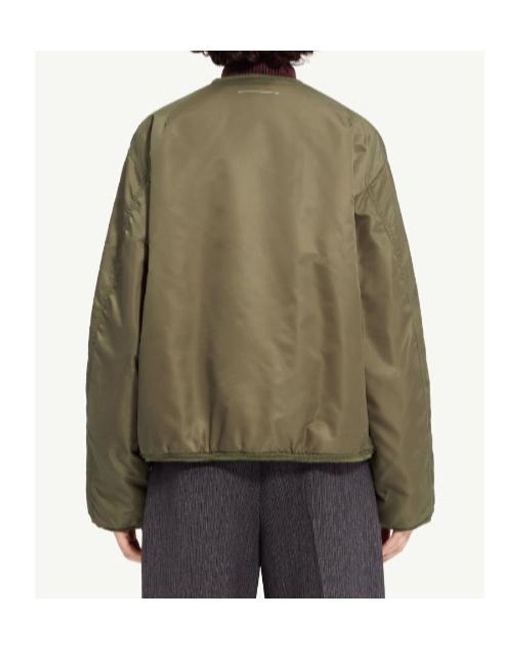 MM6 by Maison Margiela Green Sculptural Hem Jacket