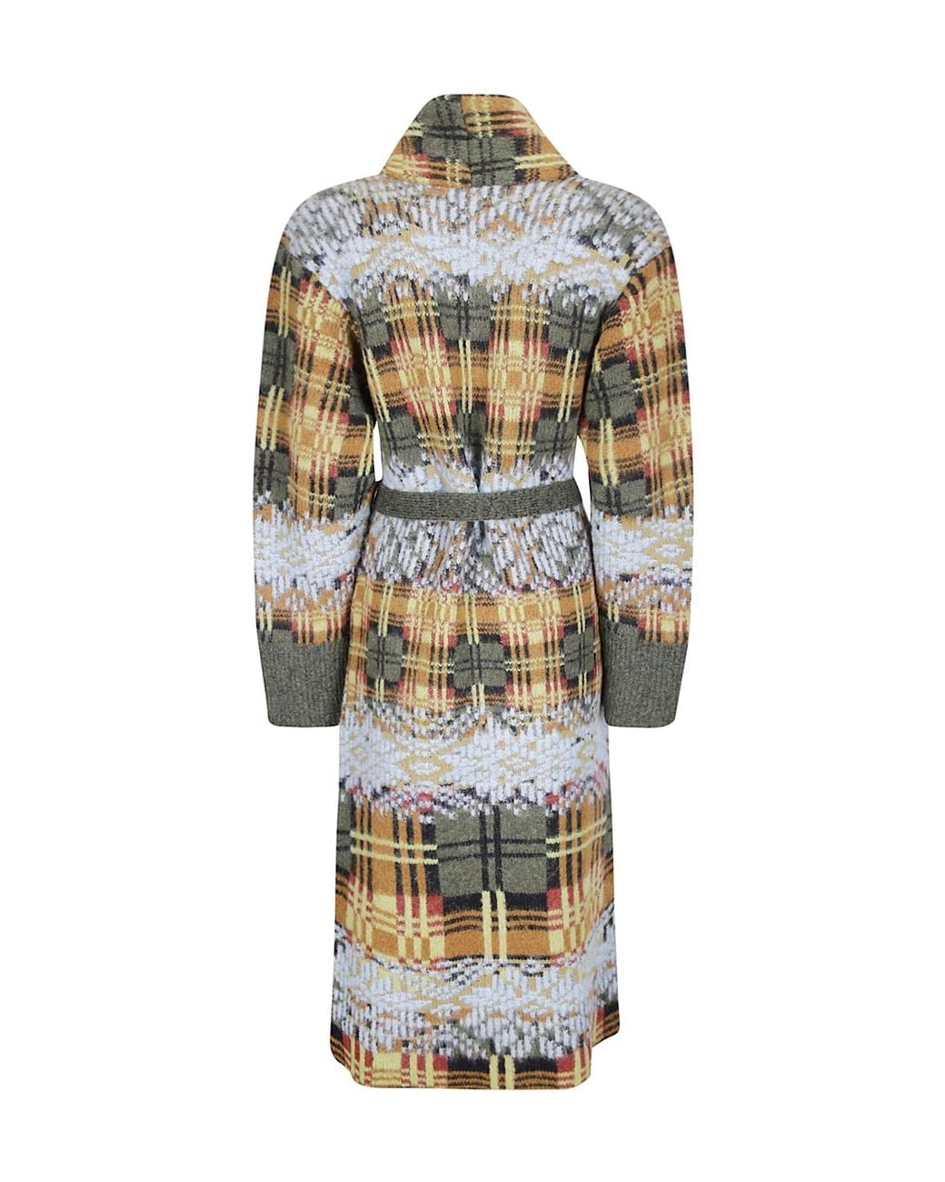 Dries Van Noten Metallic Long Tie-Front Cardigan
