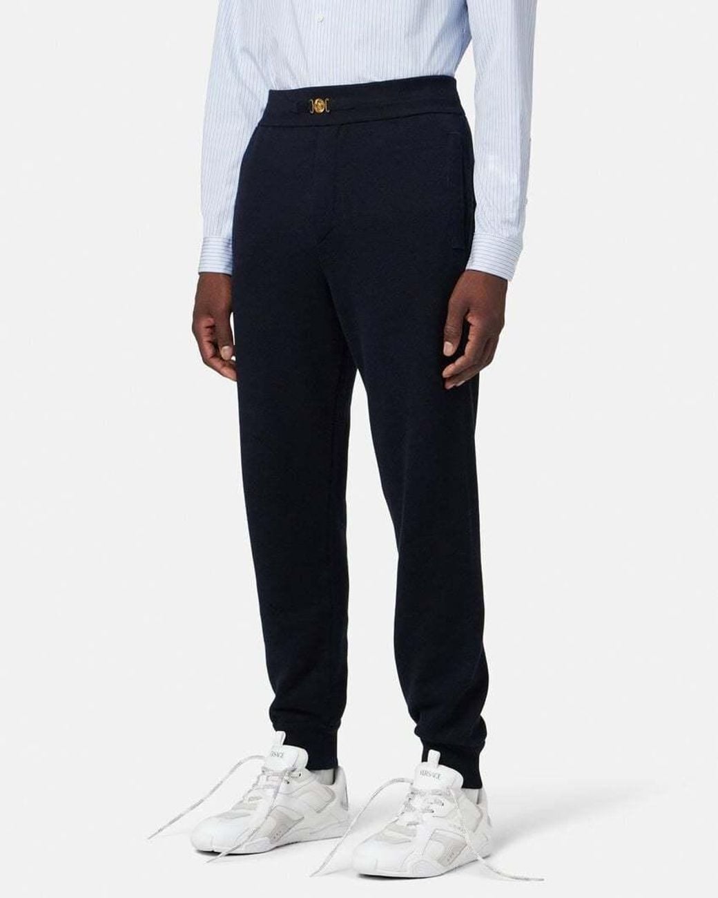 Versace Blue Medusa-Plaque Track Pants for men