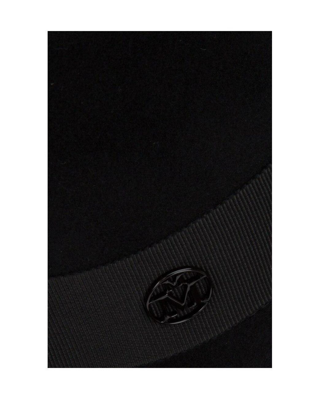 Maison Michel Black Henrietta Fedora Hat