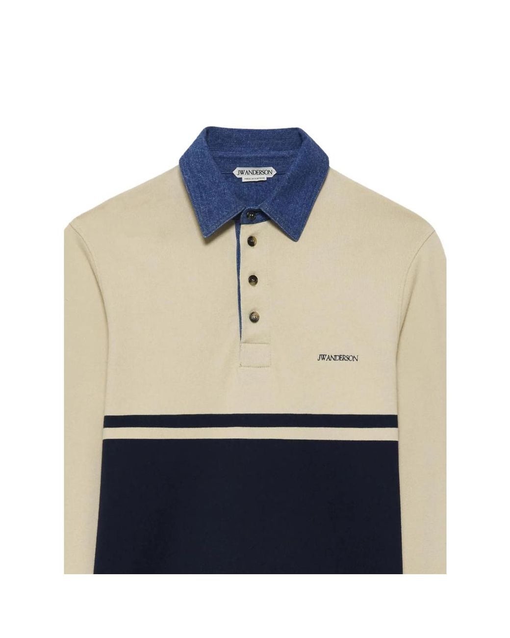 J.W. Anderson Blue Jw Anderson Contrast Collar Polo Shirt for men