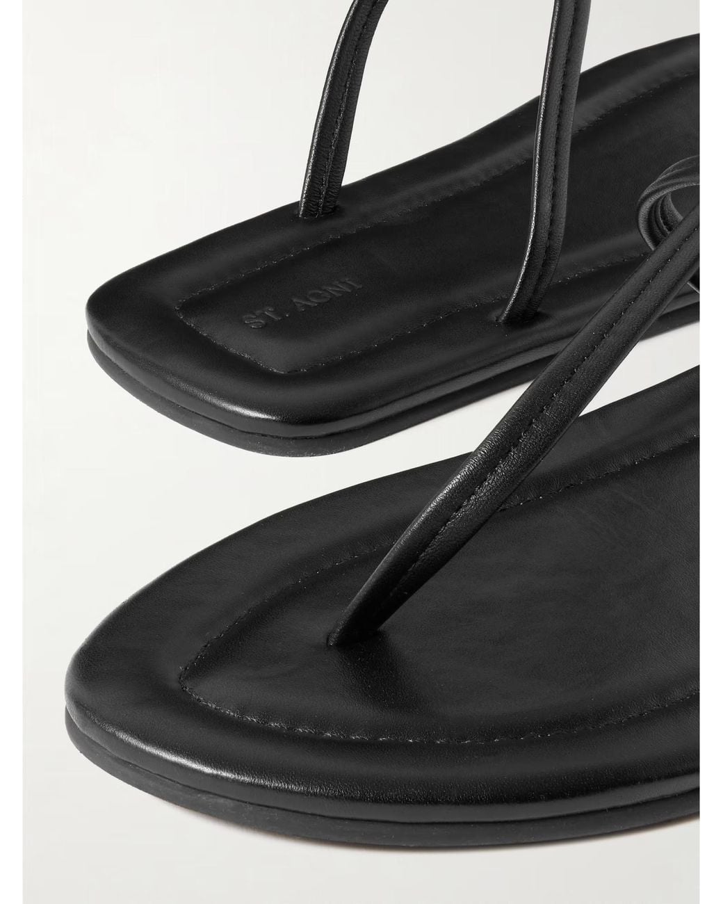 St. Agni Brown T-Shirt Leather Slippers