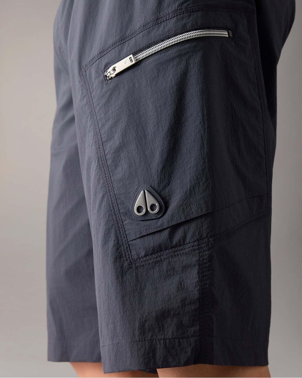 Moose Knuckles Black Flight Cargo Shorts for men