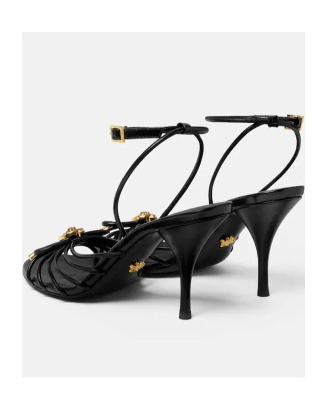 Versace Metallic Opera Bow Sandals