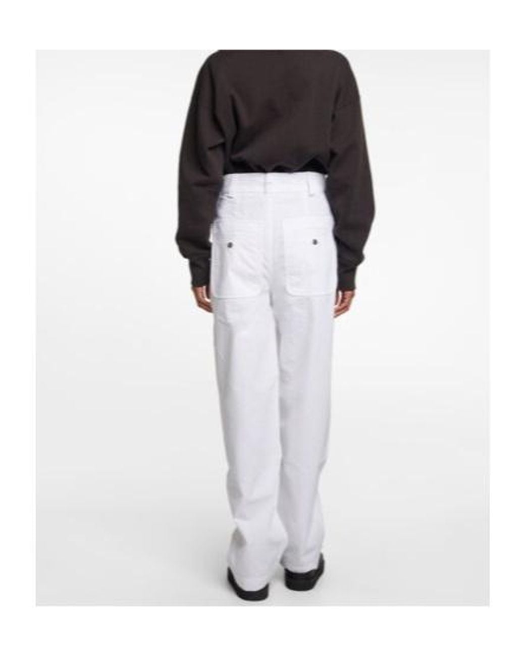 Isabel Marant White Highrise Cotton Pants