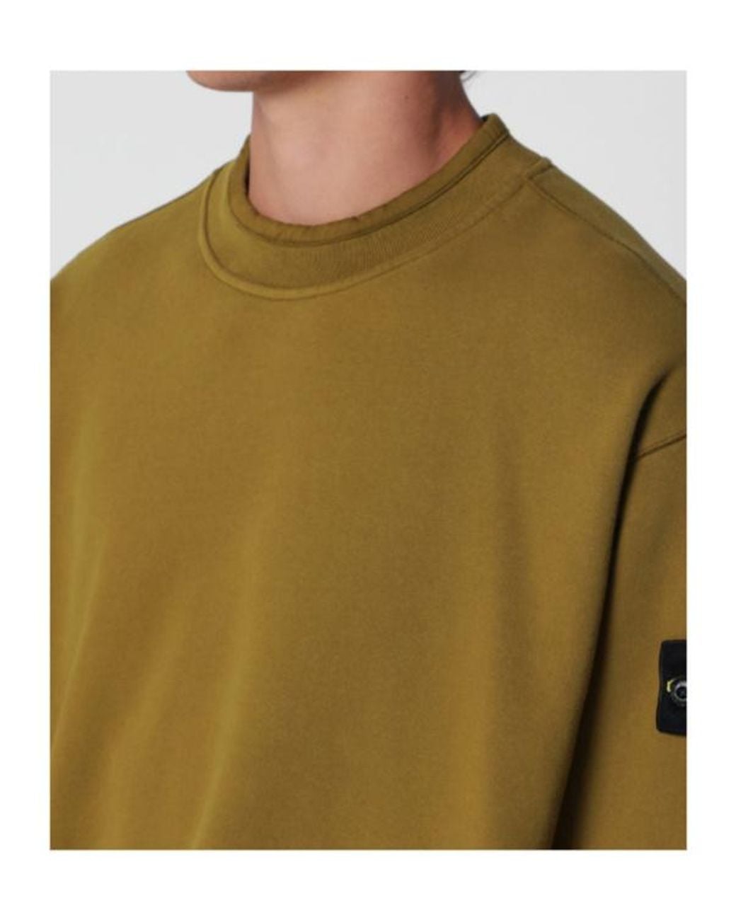 Stone Island Blue Logo Patch Sweatshirt for men