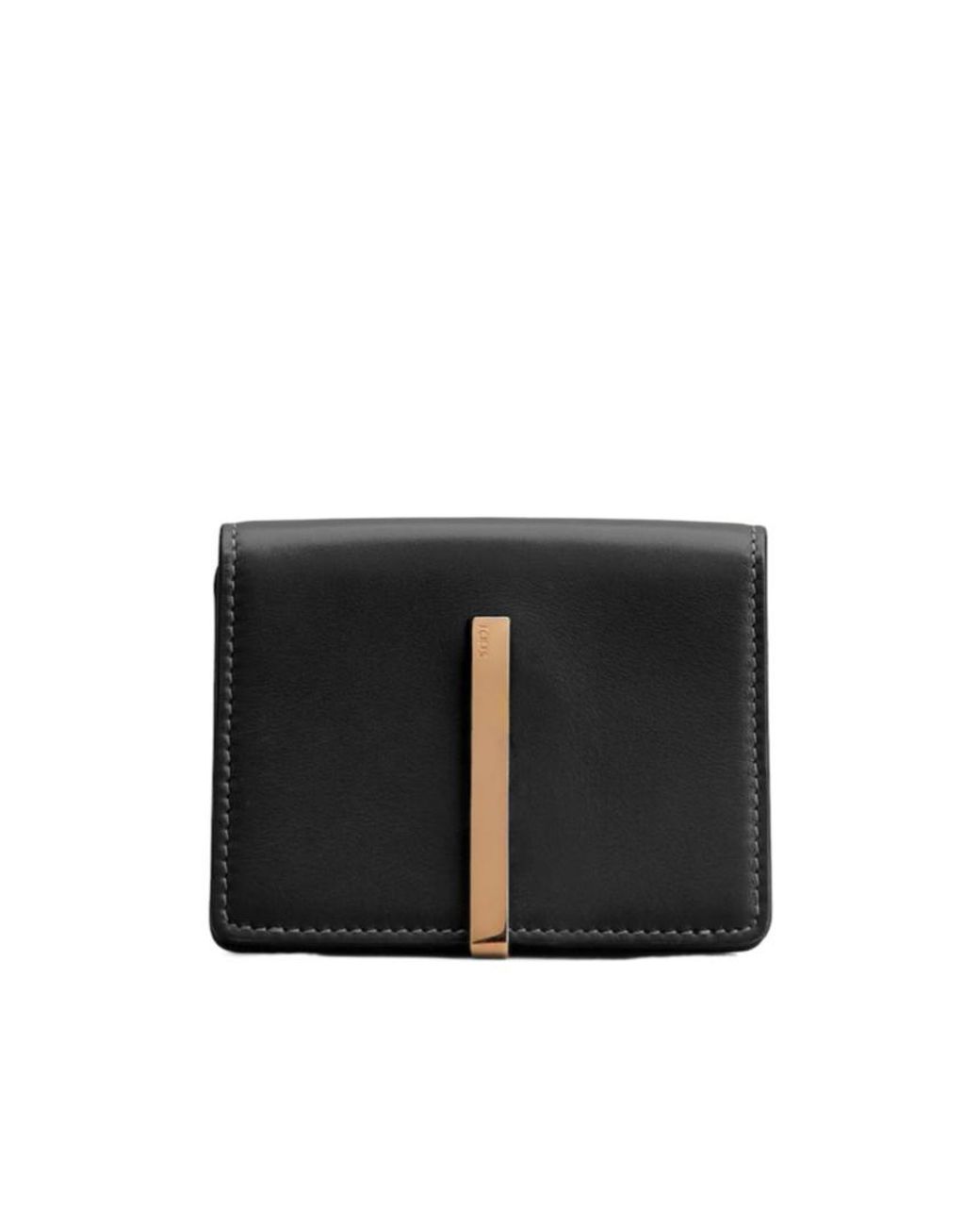Tod's Black Snap Button Business Card Holder