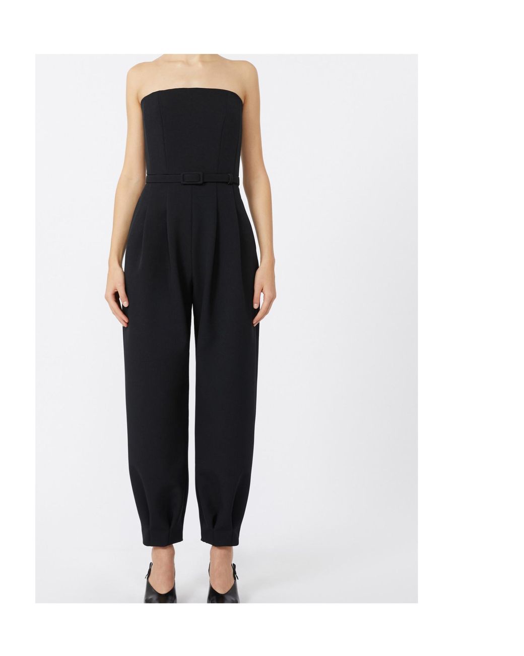 Max Mara Black Pianoforte Voghera Strapless Jumpsuit