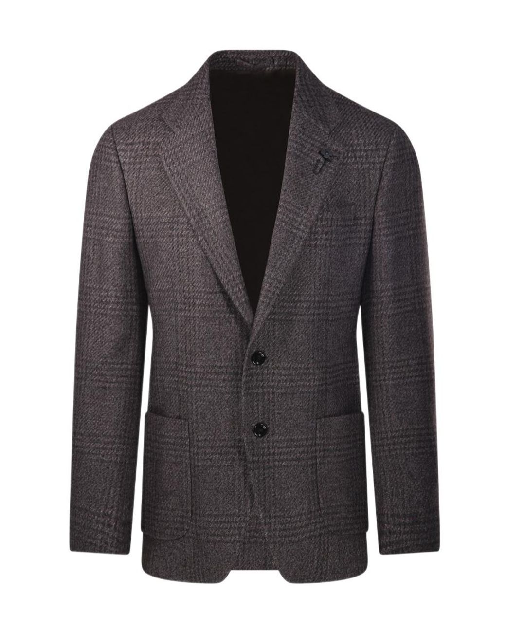 Lardini Black Checked Two-Button Blazer for men