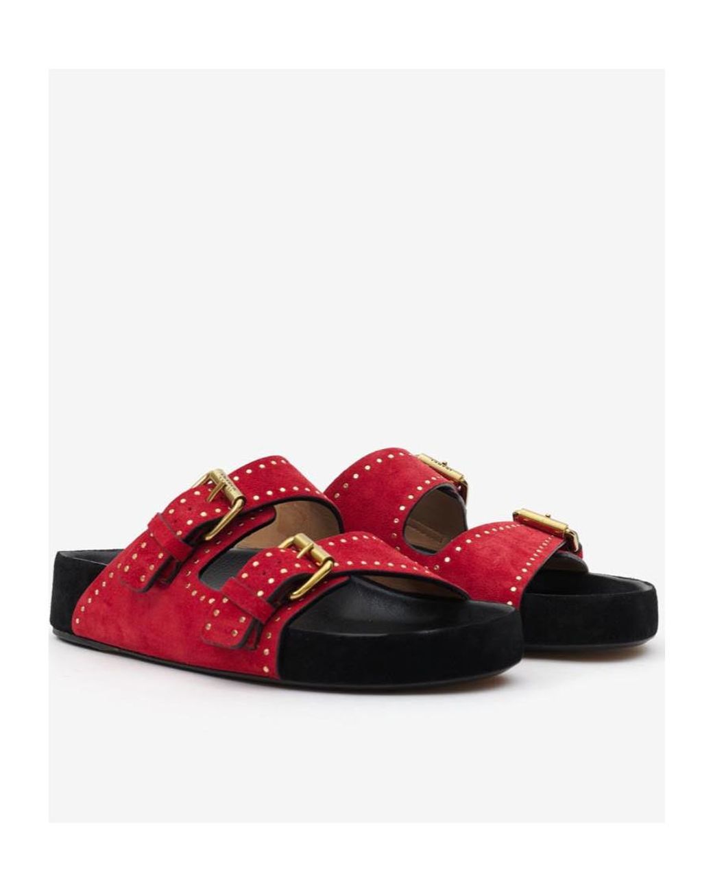 Isabel Marant Red Lennyo Sandals