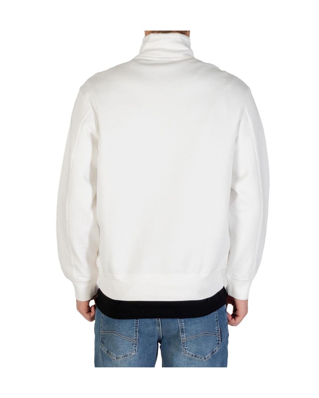 ARMANI EXCHANGE White Long-Sleeved Sweatshirt for men