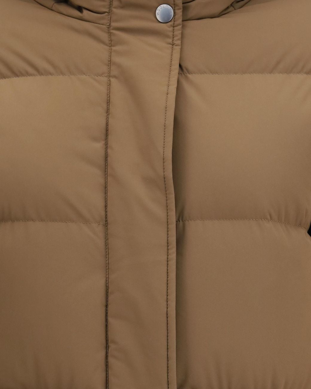 Woolrich Natural Madison Long Hooded Puffer Coat