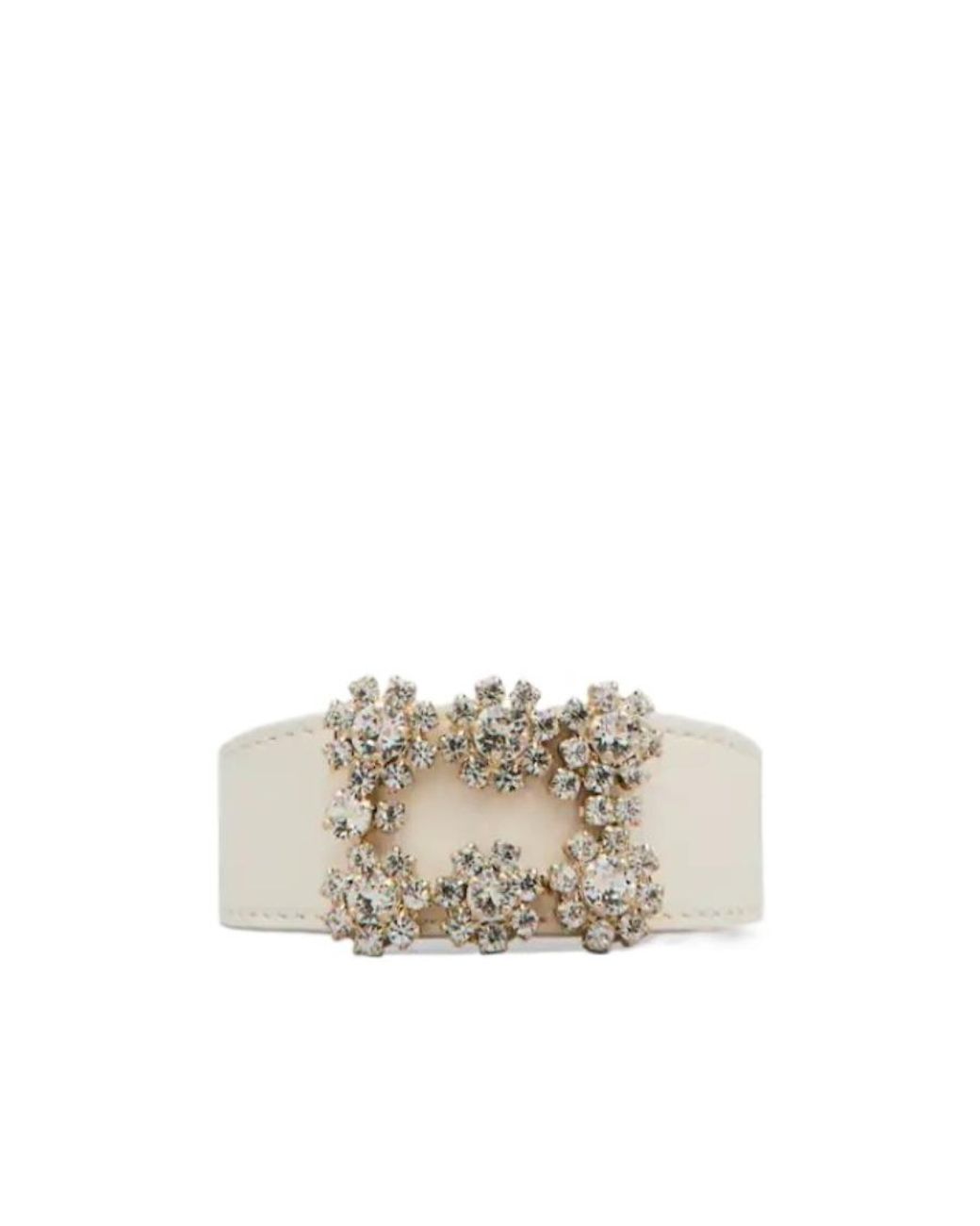 Roger Vivier White Flower Strass Buckle Bracelet