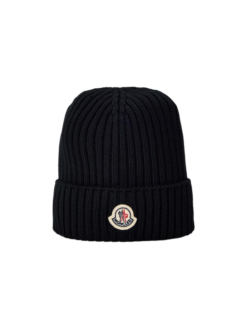 Moncler Black Logo Beanie