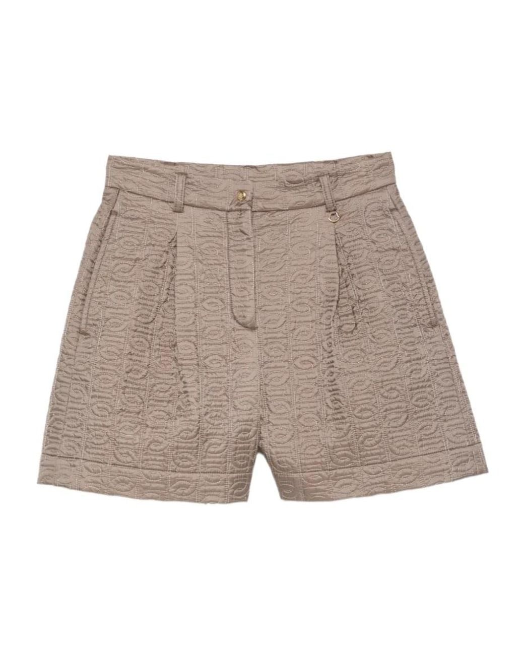Moncler Gray Quilted Logo-Embroidered Shorts
