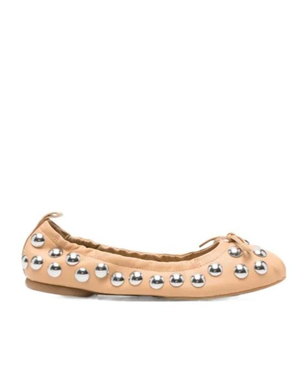 Hogan Natural Studded Ballet Flats
