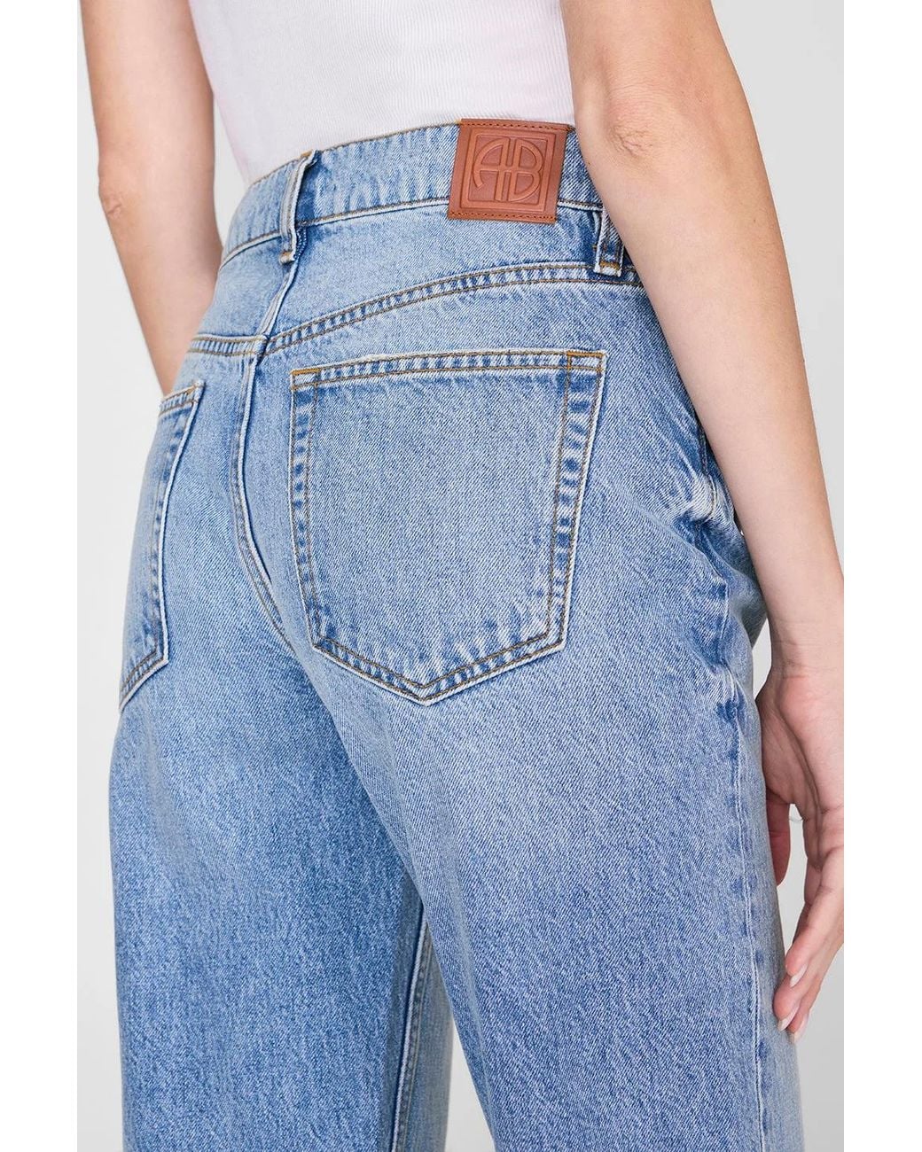 Anine Bing Blue Belt Loop Jeans