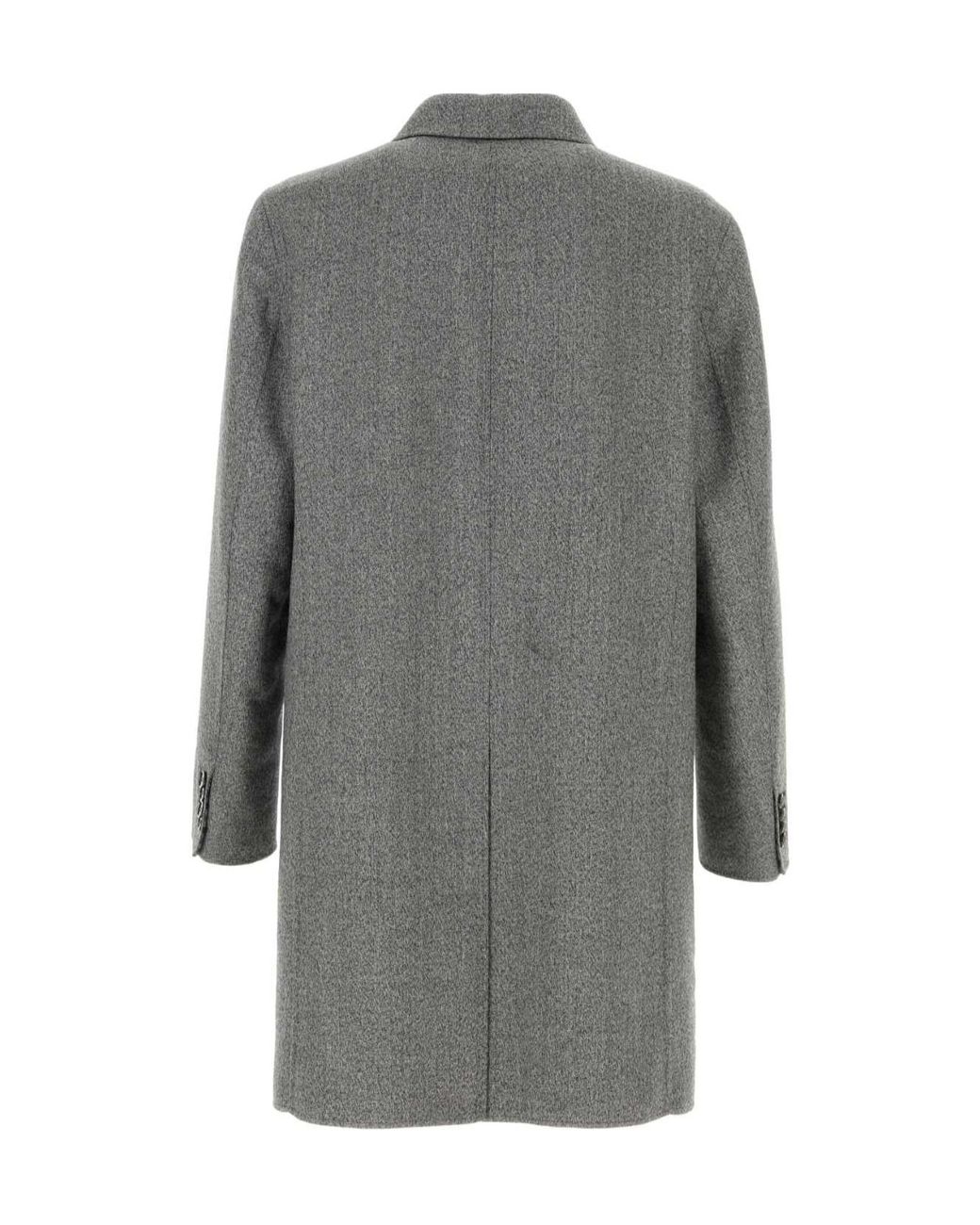 Brioni Gray Button-Down Coat for men