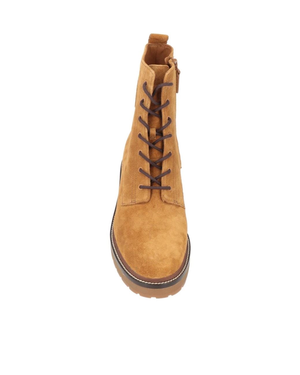 Tory Burch Natural Minimalist Lace-Up Ankle Boots
