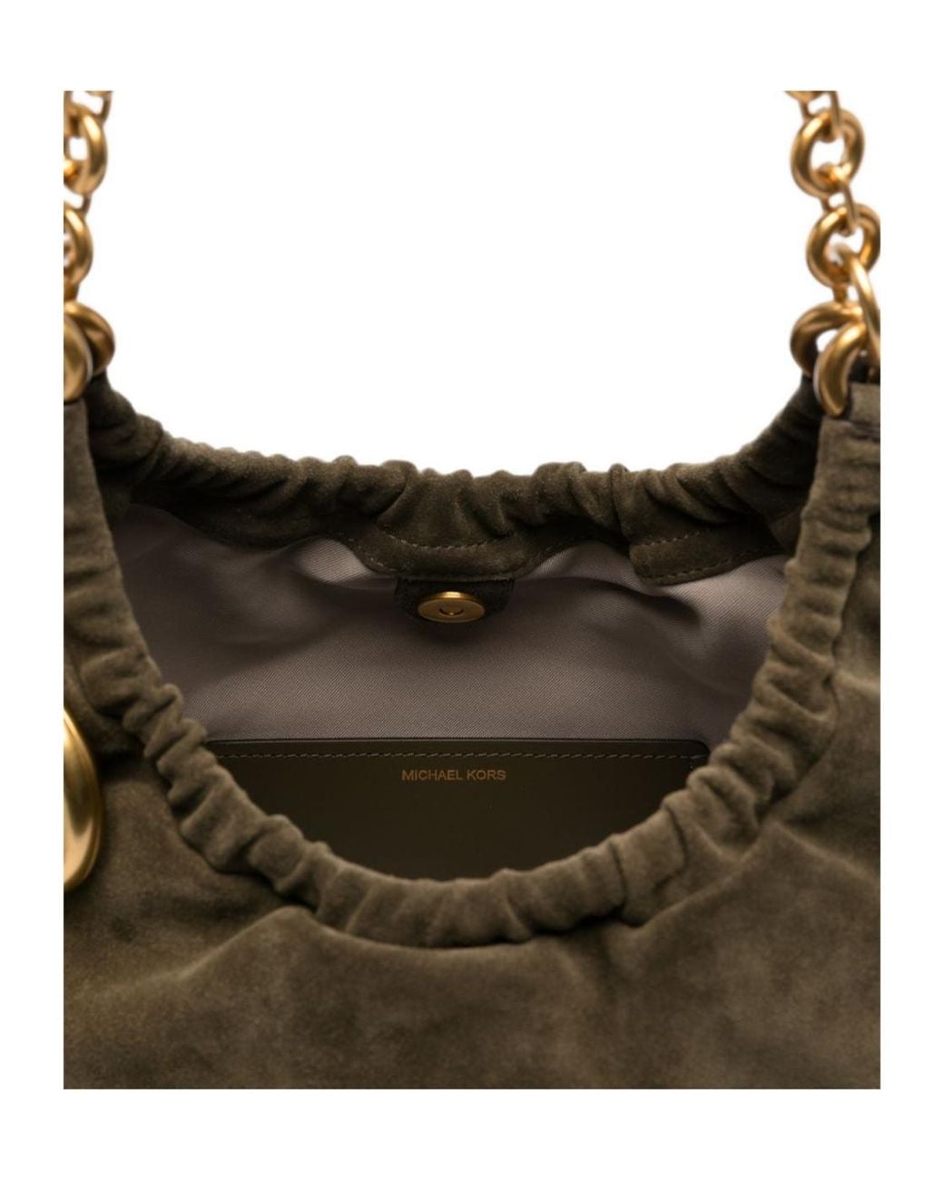 Michael Kors Brown Michael Loden Chain Shoulder Bag