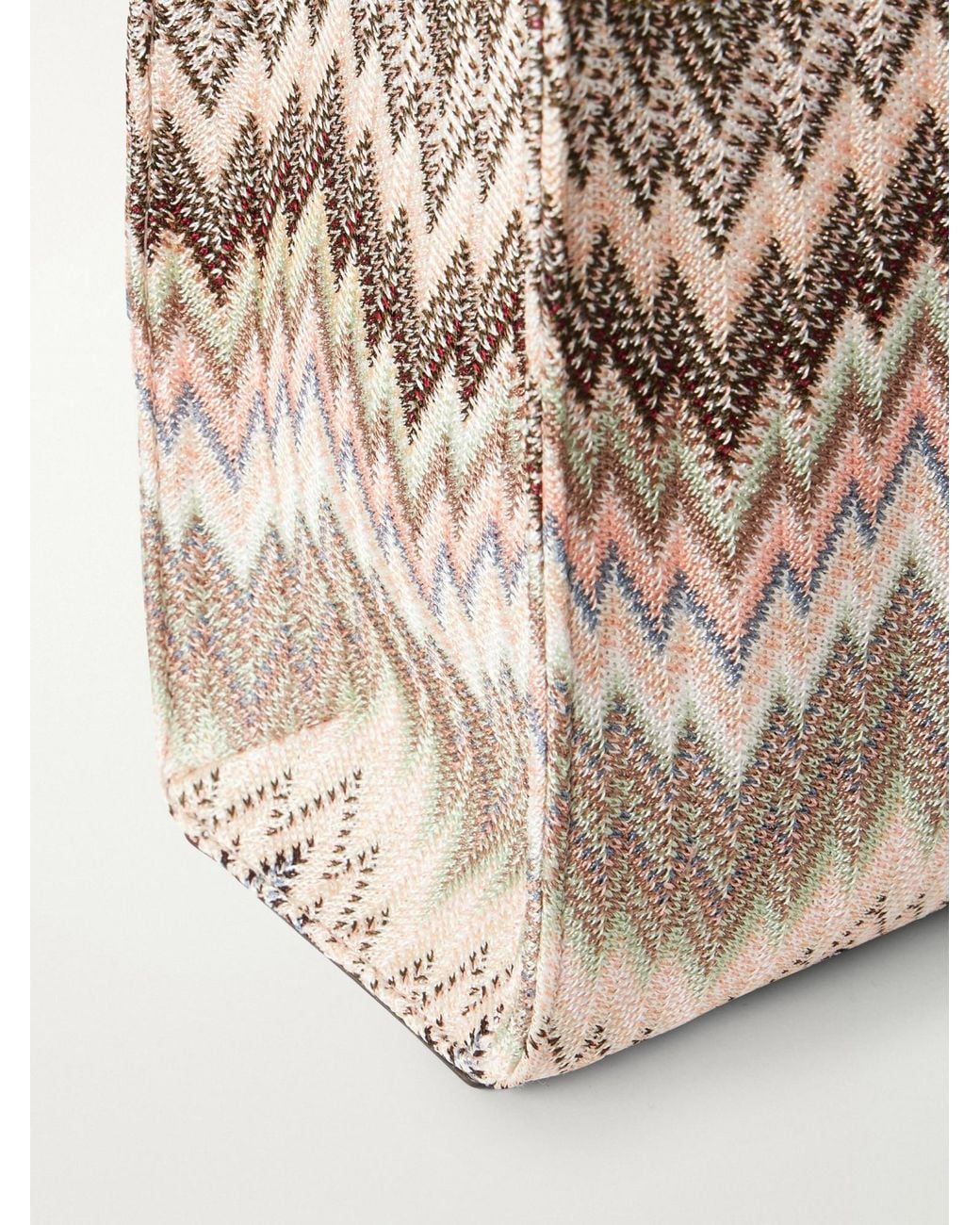Missoni Natural Striped Woven Lurex Tote