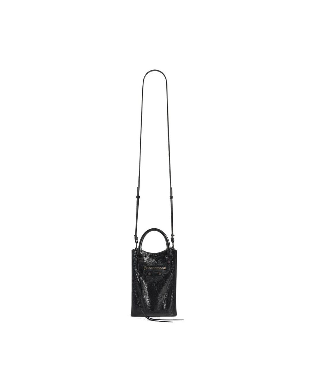 Balenciaga Black Le City Tote Phone Holder