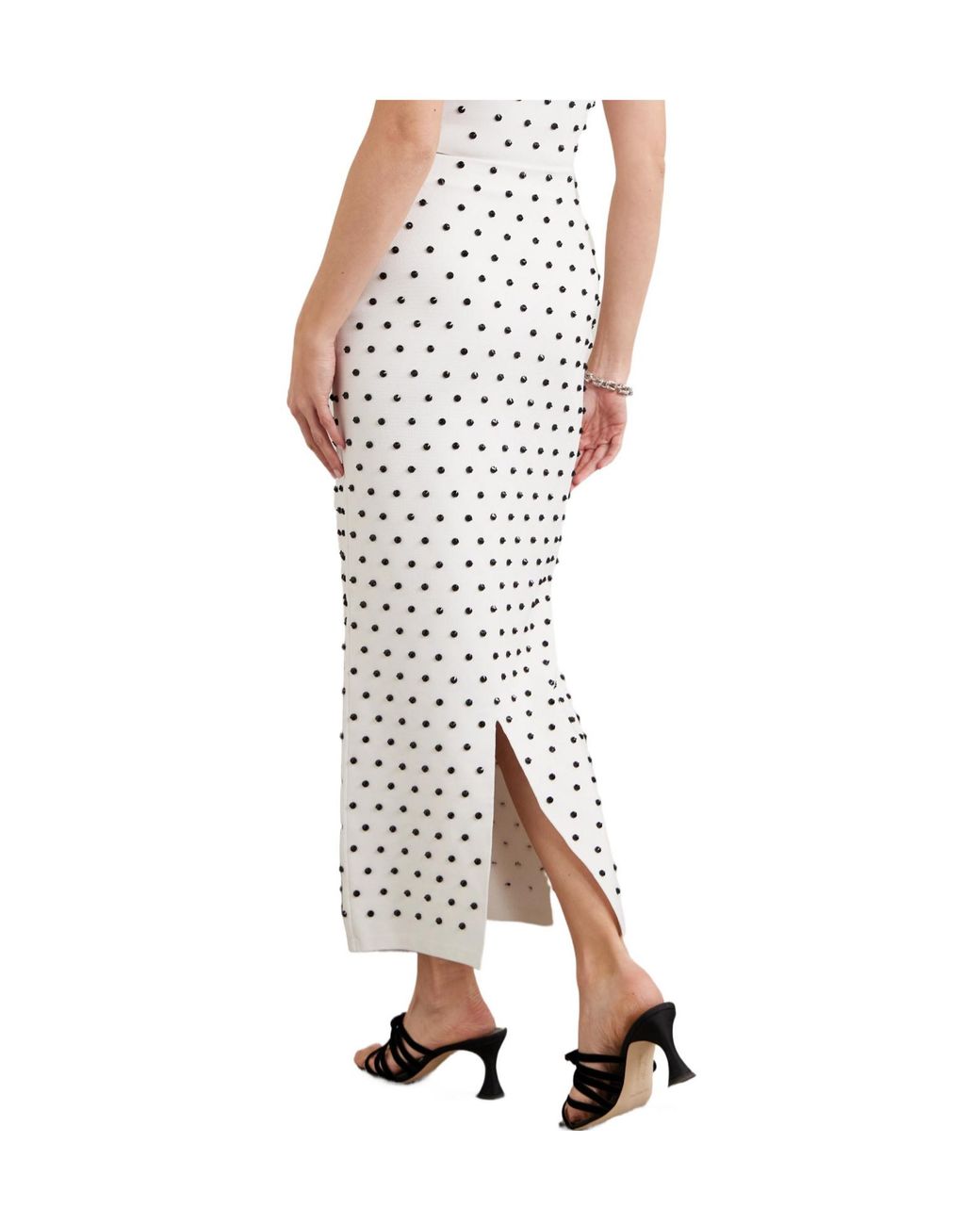 Carolina Herrera Multicolor Cropped Crystal-Embellished Knitted Top
