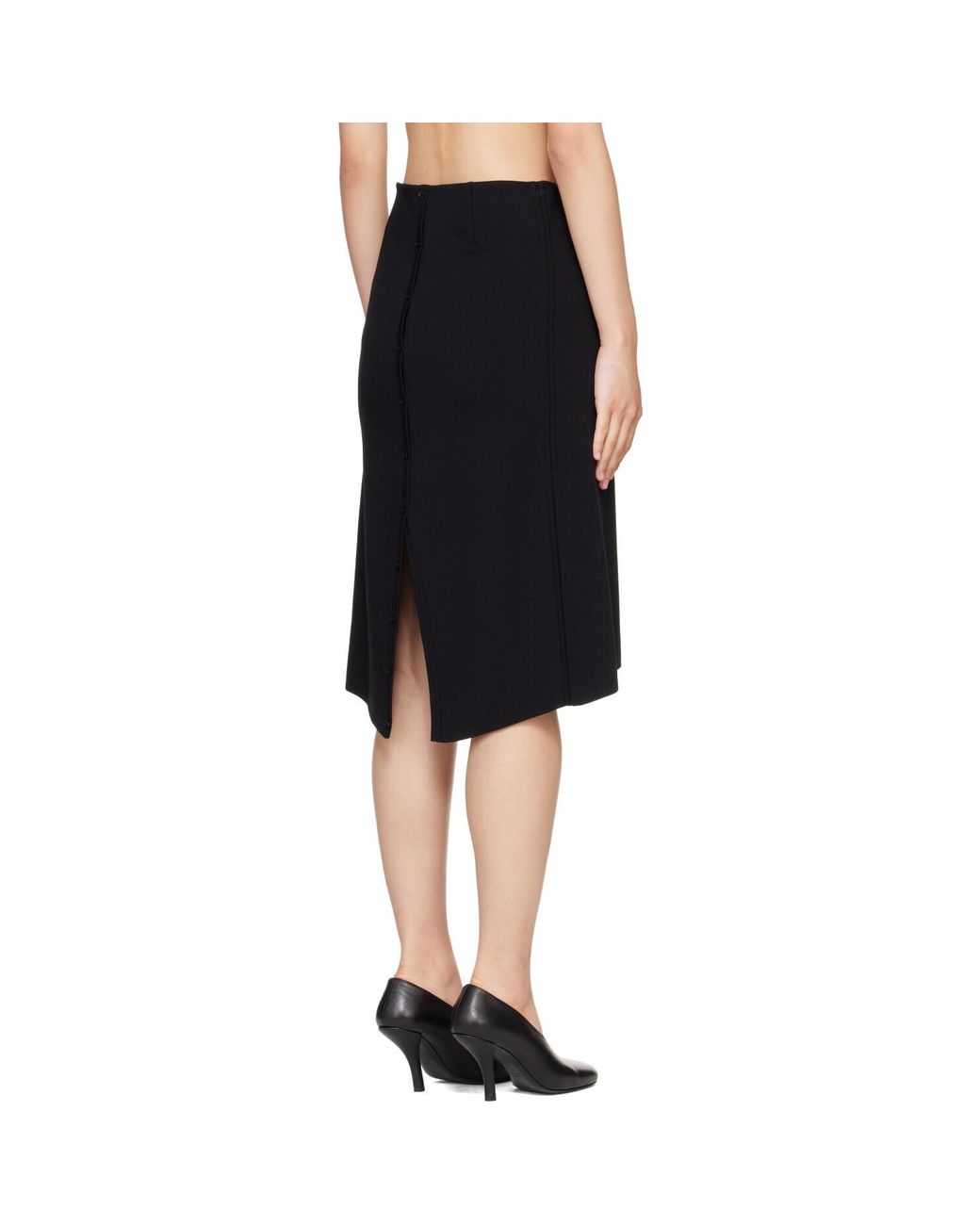 Totême White Back-Slit Skirt