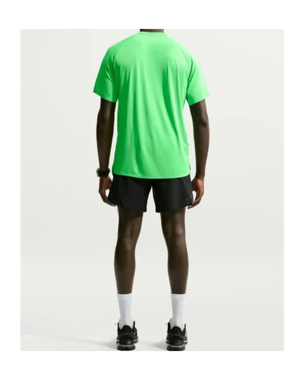 Nike Green Logo Printed Crewneck T-Shirt for men
