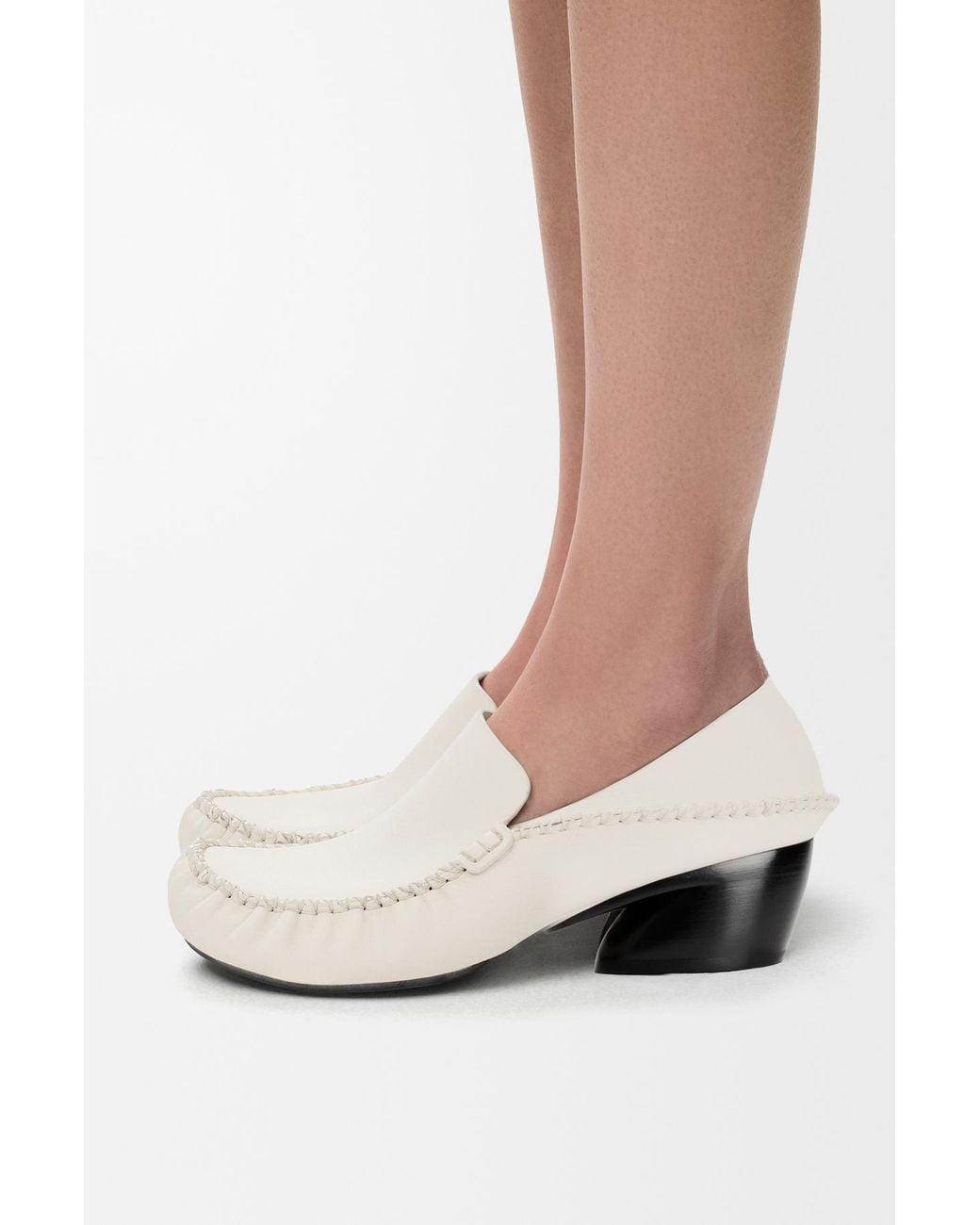 Loewe White Oval Loafer