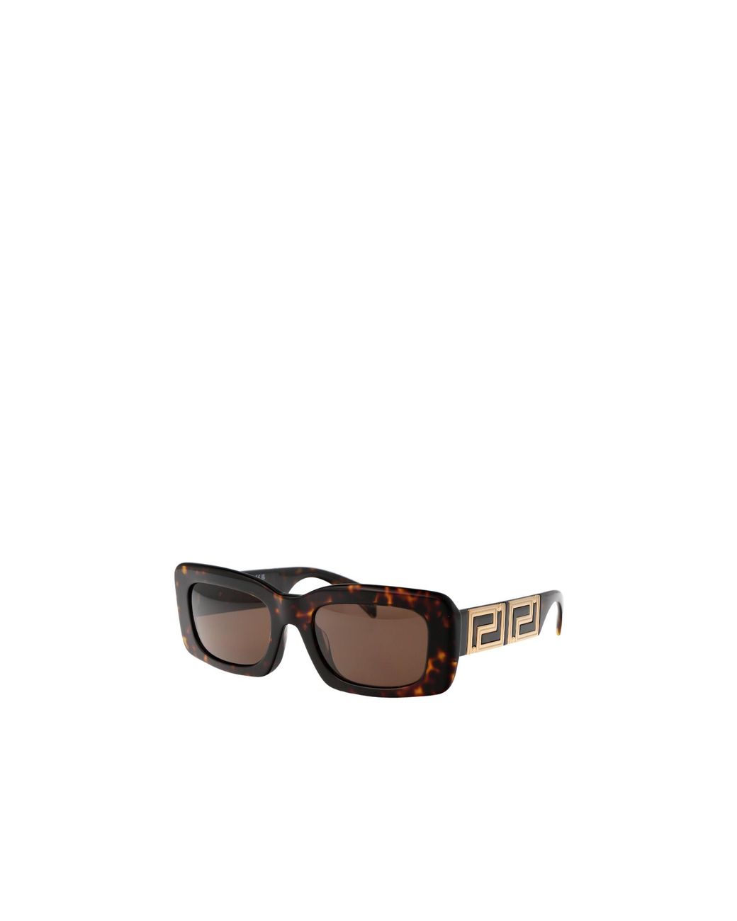Versace Brown Geometric Frame Sunglasses