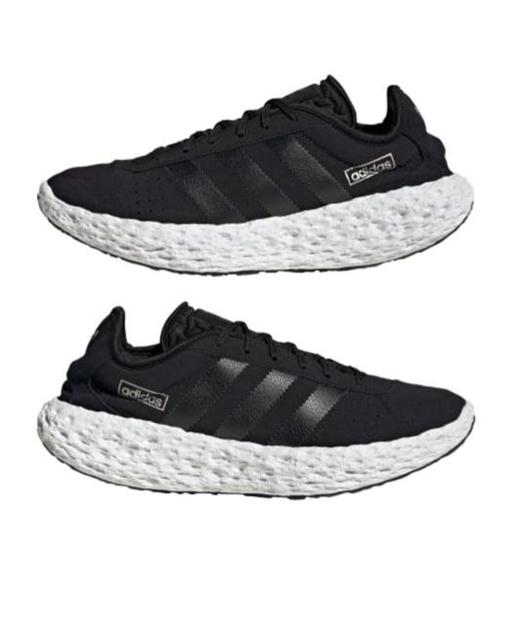 Adidas Black Zponge 3-Stripe Sneakers for men