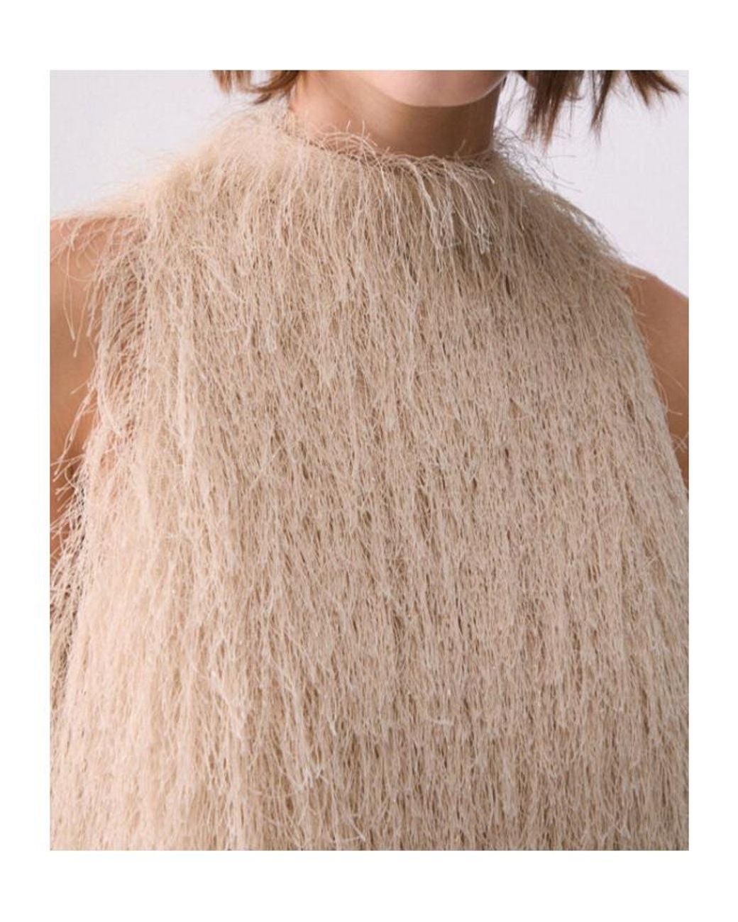 Liu Jo Natural Fringed Top