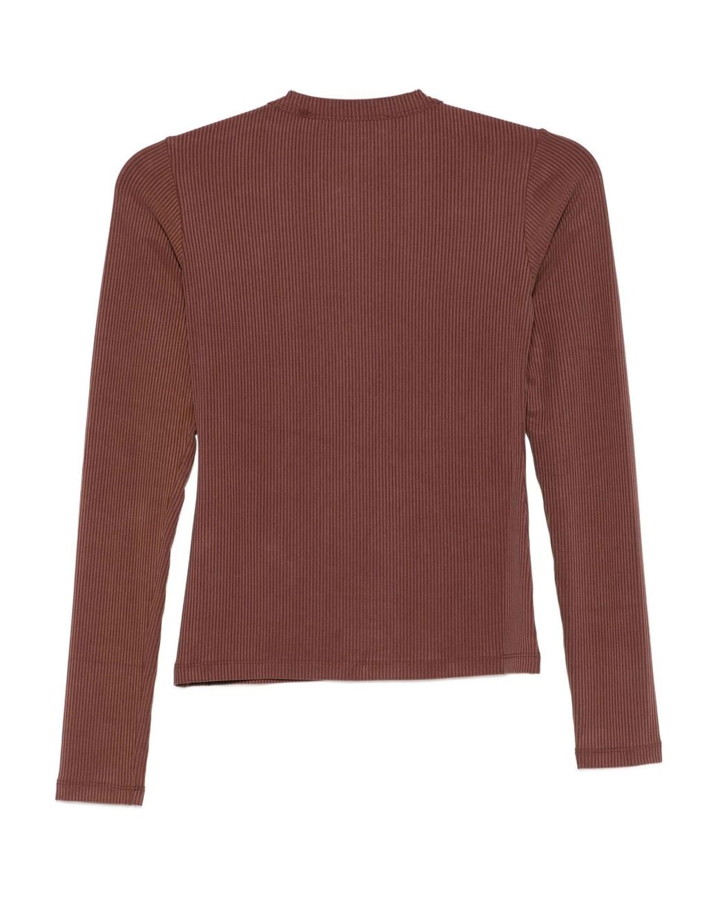 AYA MUSE Red Fine-Ribbed T-Shirt