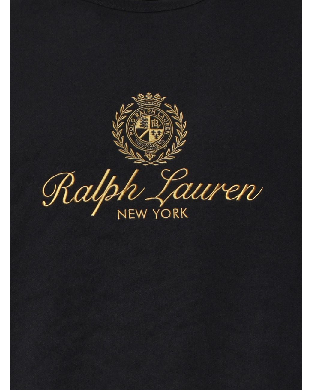 Polo Ralph Lauren Black Printed Fleece Sweatshirt for men
