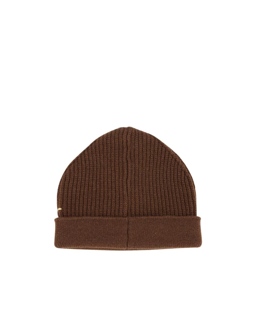 Marni Brown Logo Knitted Beanie for men
