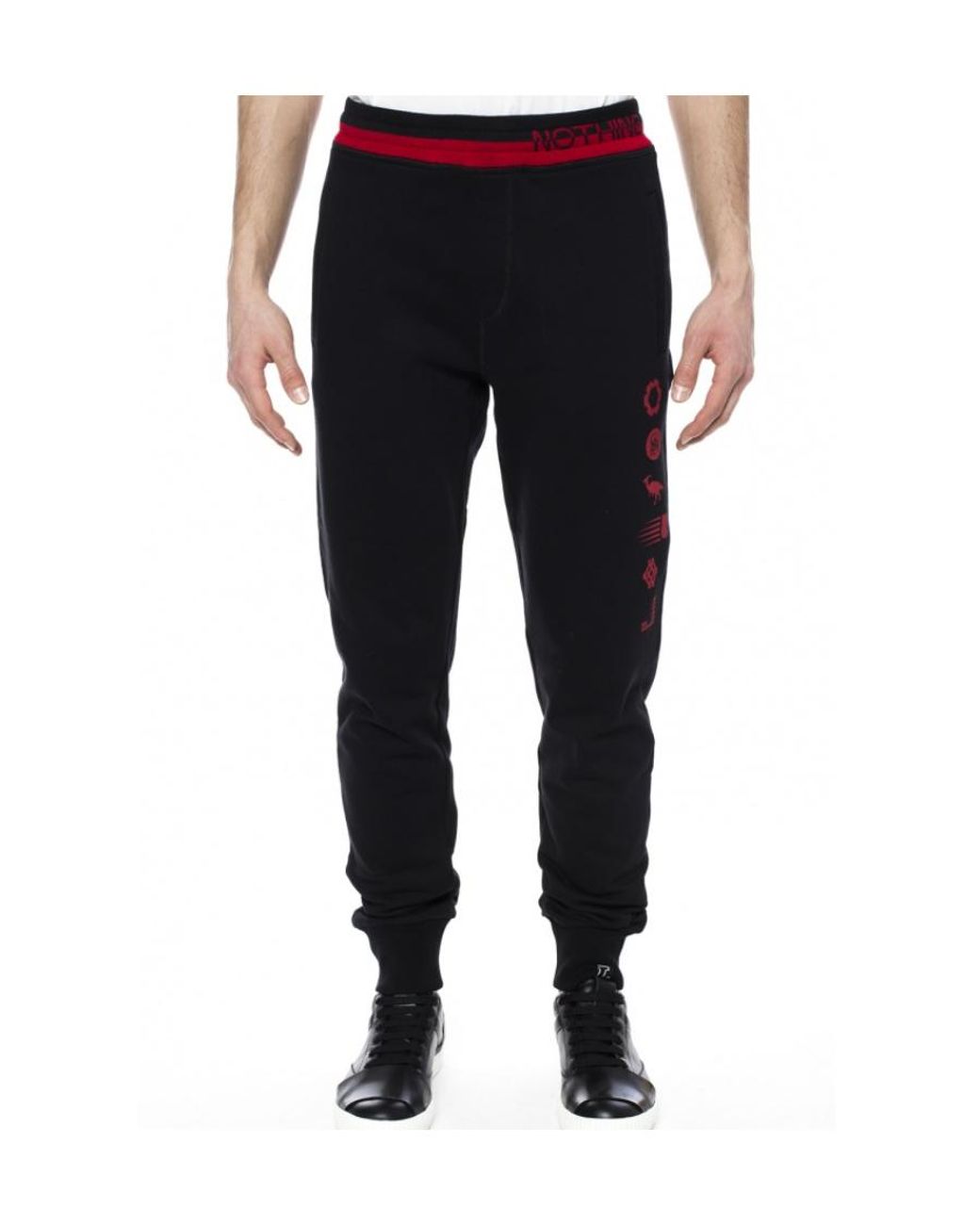 Lanvin Black Printed Sweatpants for men