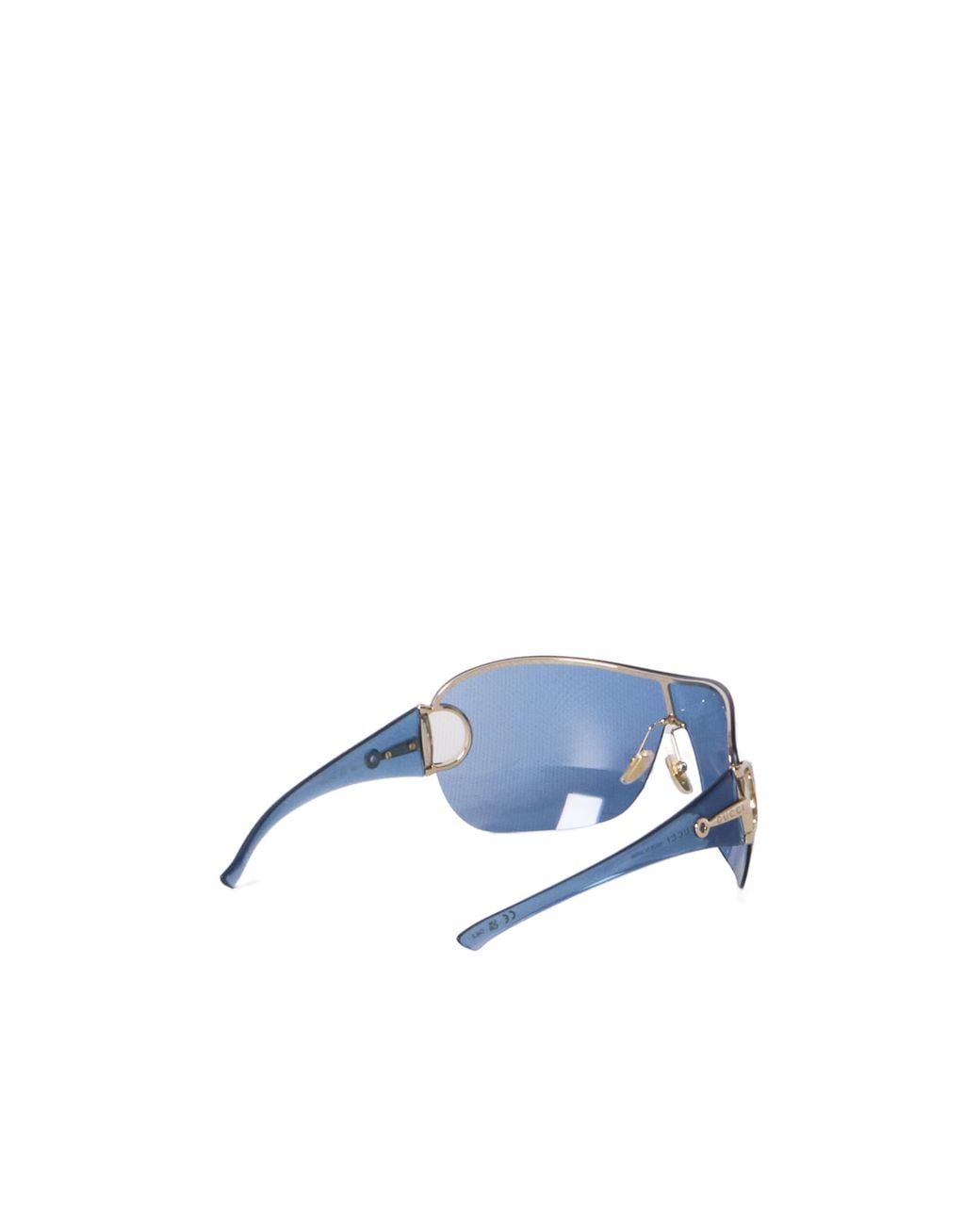 Gucci Blue Eyewear Wrap-Around Sunglasses