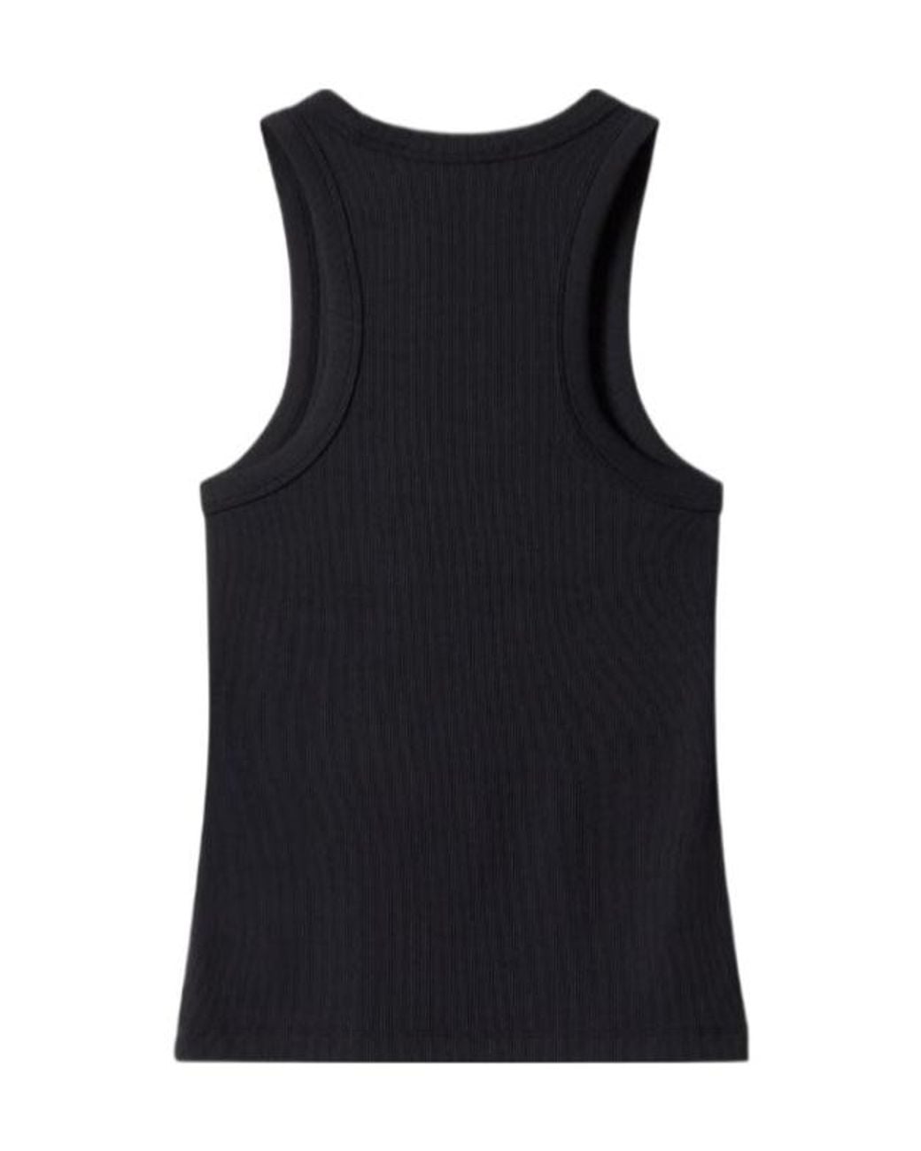 Maison Kitsuné Black Maison Kitsuné Baby Fox Ribbed Tank Top