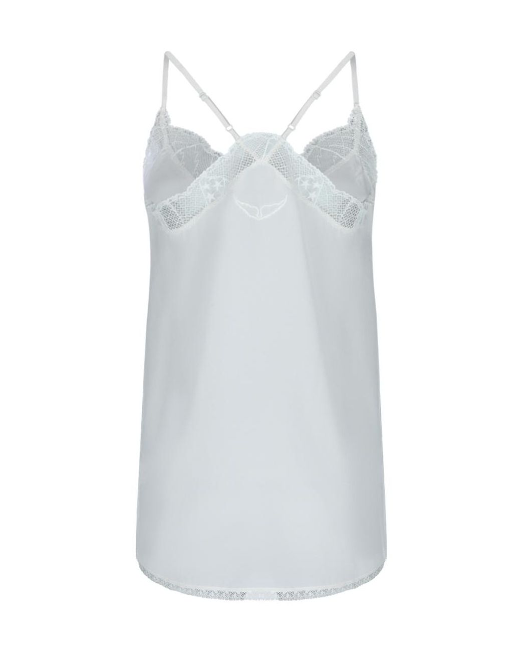 Zadig & Voltaire White Lace Trim Sleeveless Top