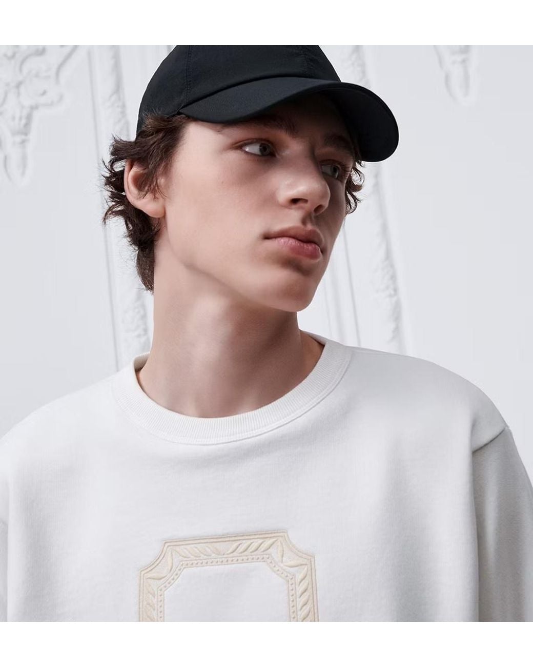 Dior White Homme Logo Baseball Cap for men