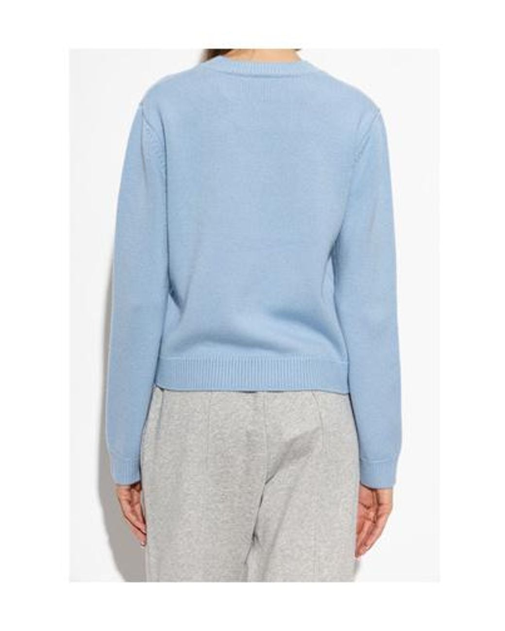 Casablanca Blue Logo Embroidered Jumper