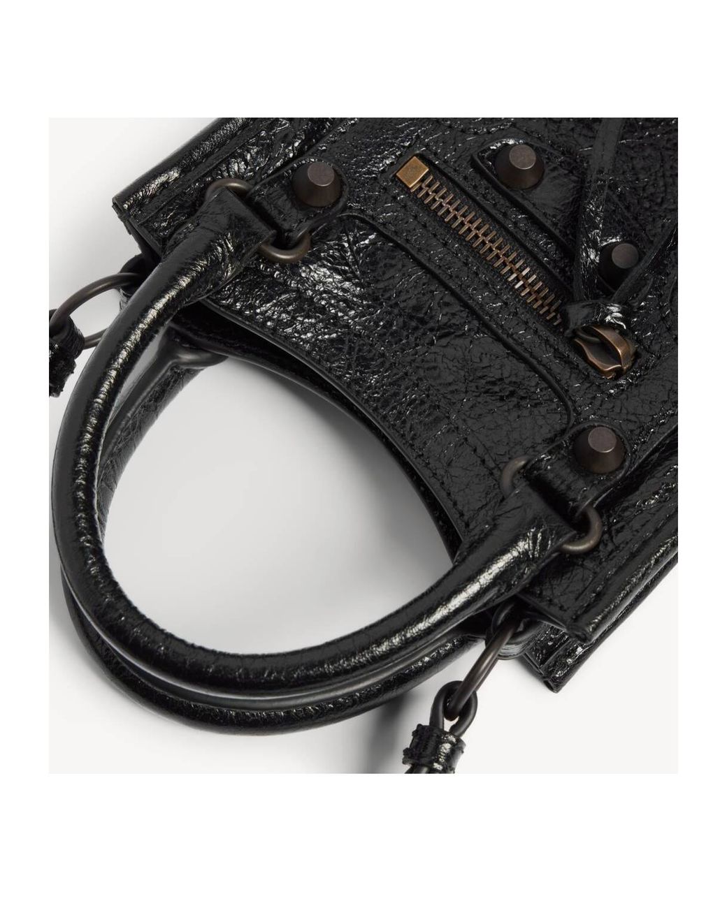 Balenciaga Black Le City Tote Phone Holder