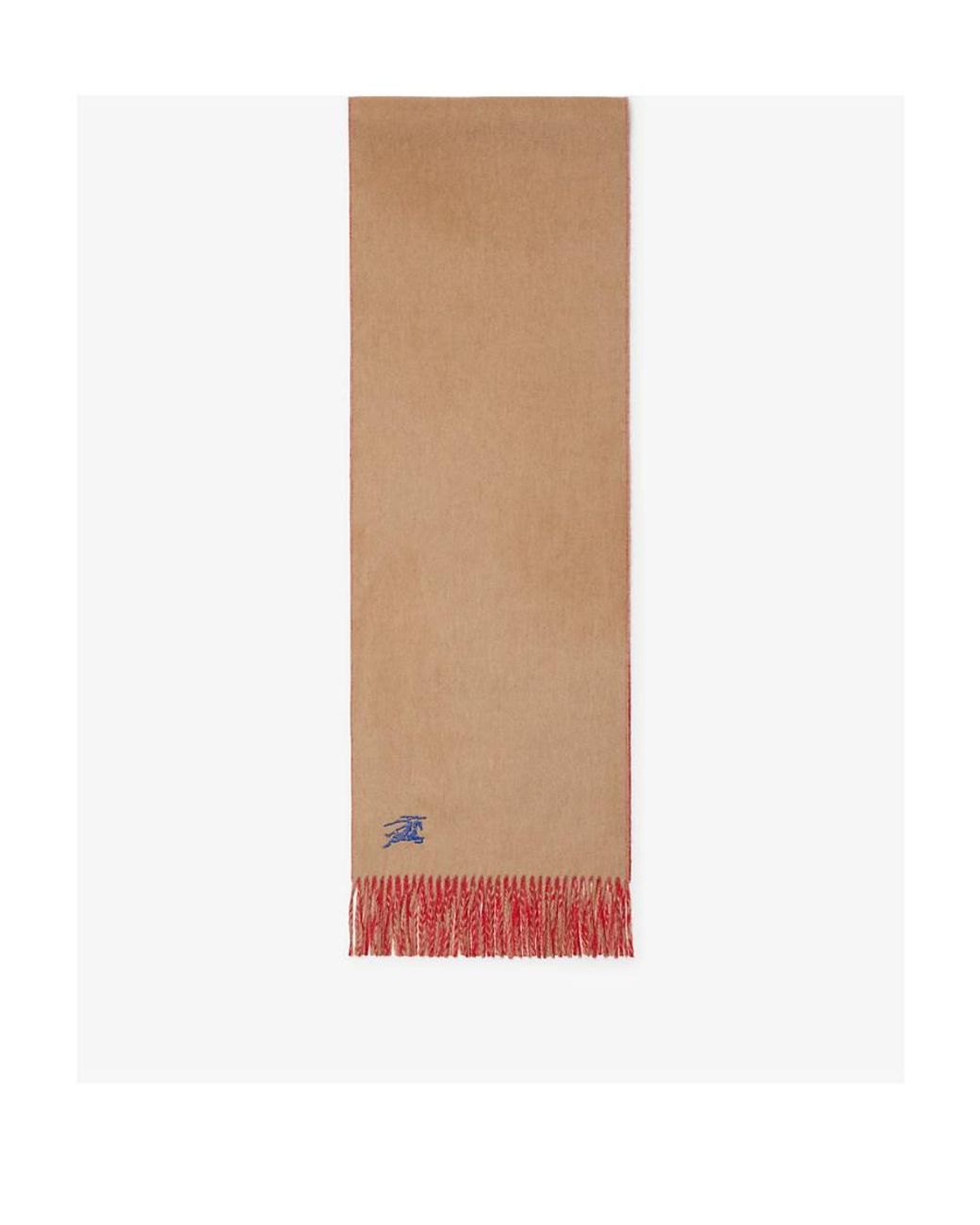 Burberry Ekd Embroidered Reversible Fringed Scarf for men