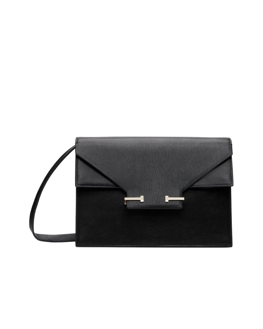 Tom Ford Black Logo-Plaque Clutch Bag