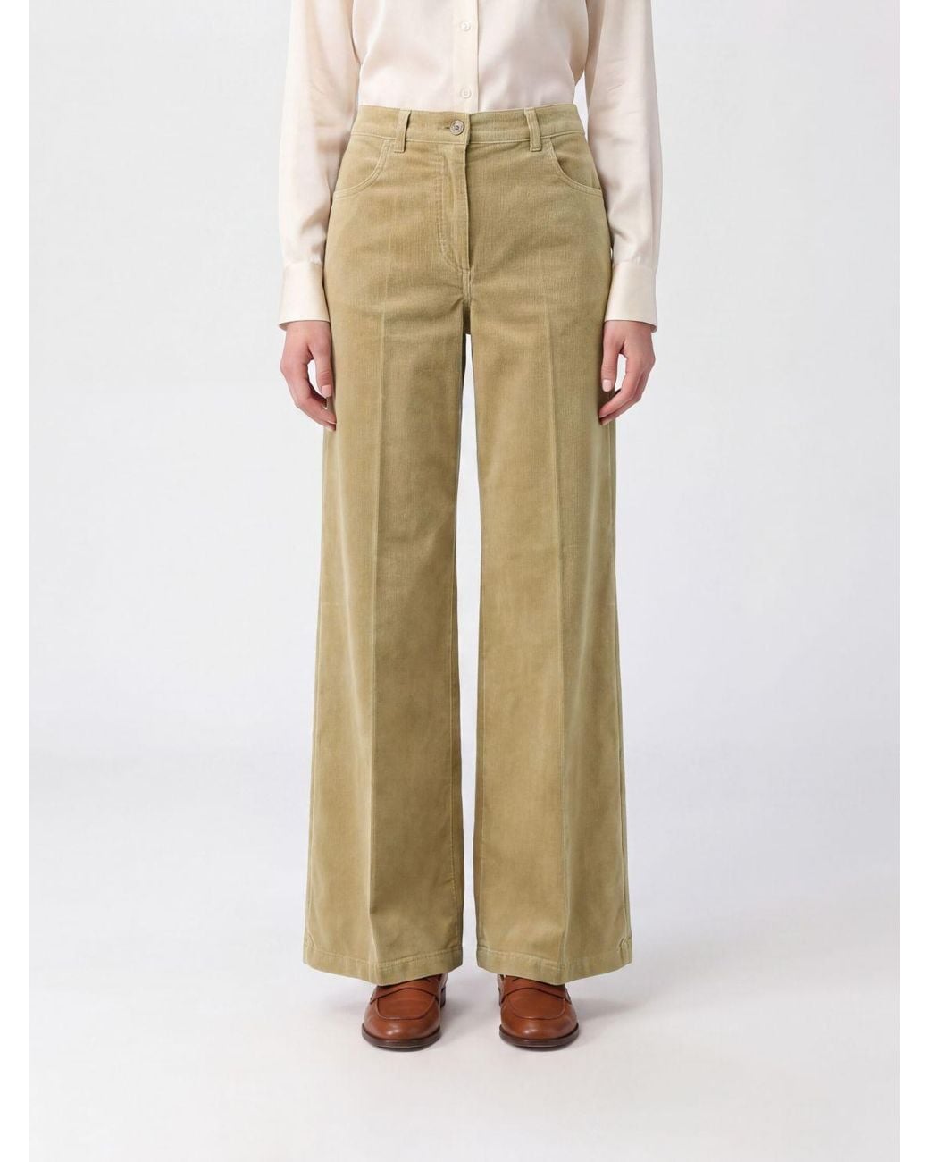Aspesi Natural Wide-Leg Pants