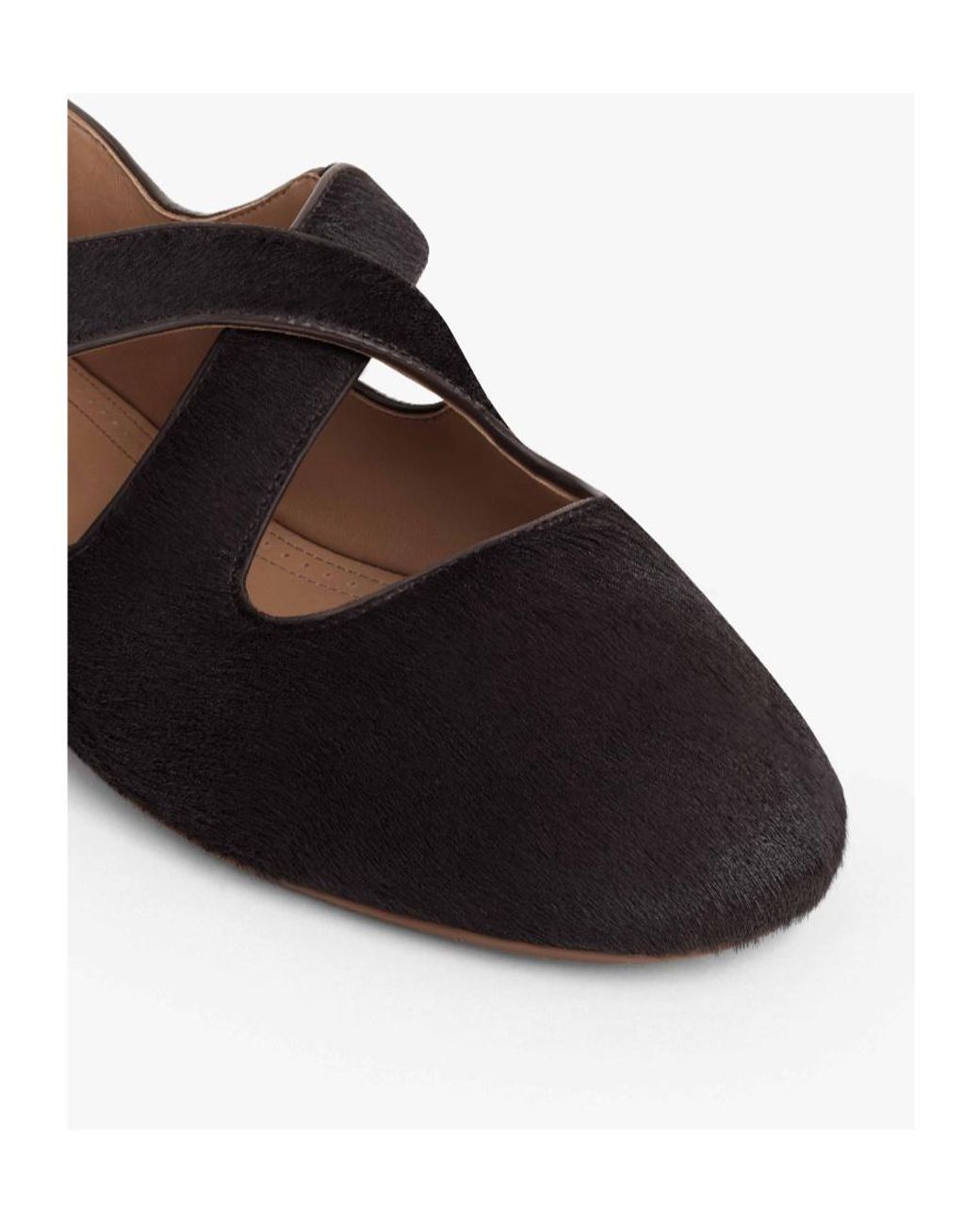 Alaïa Brown Criss Cross Ballet Flats