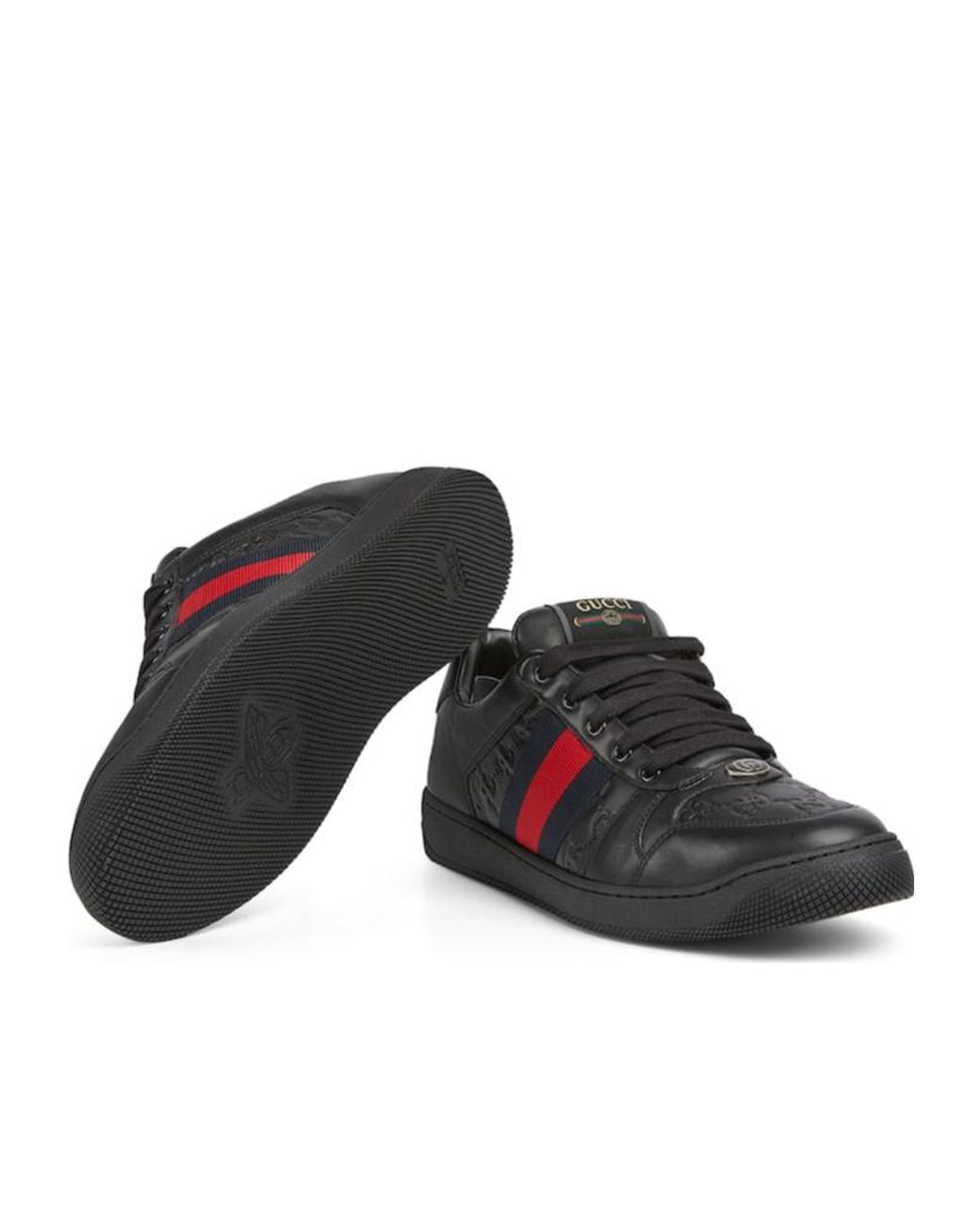 Gucci Black Screener Sneaker, Leather for men