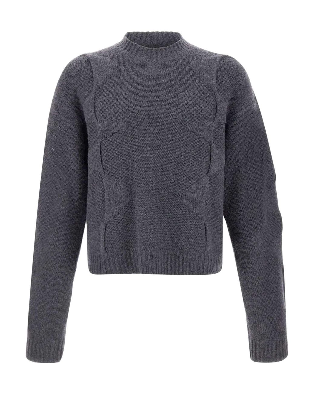 HELIOT EMIL Blue Spiral-Knit Textured Jumper for men