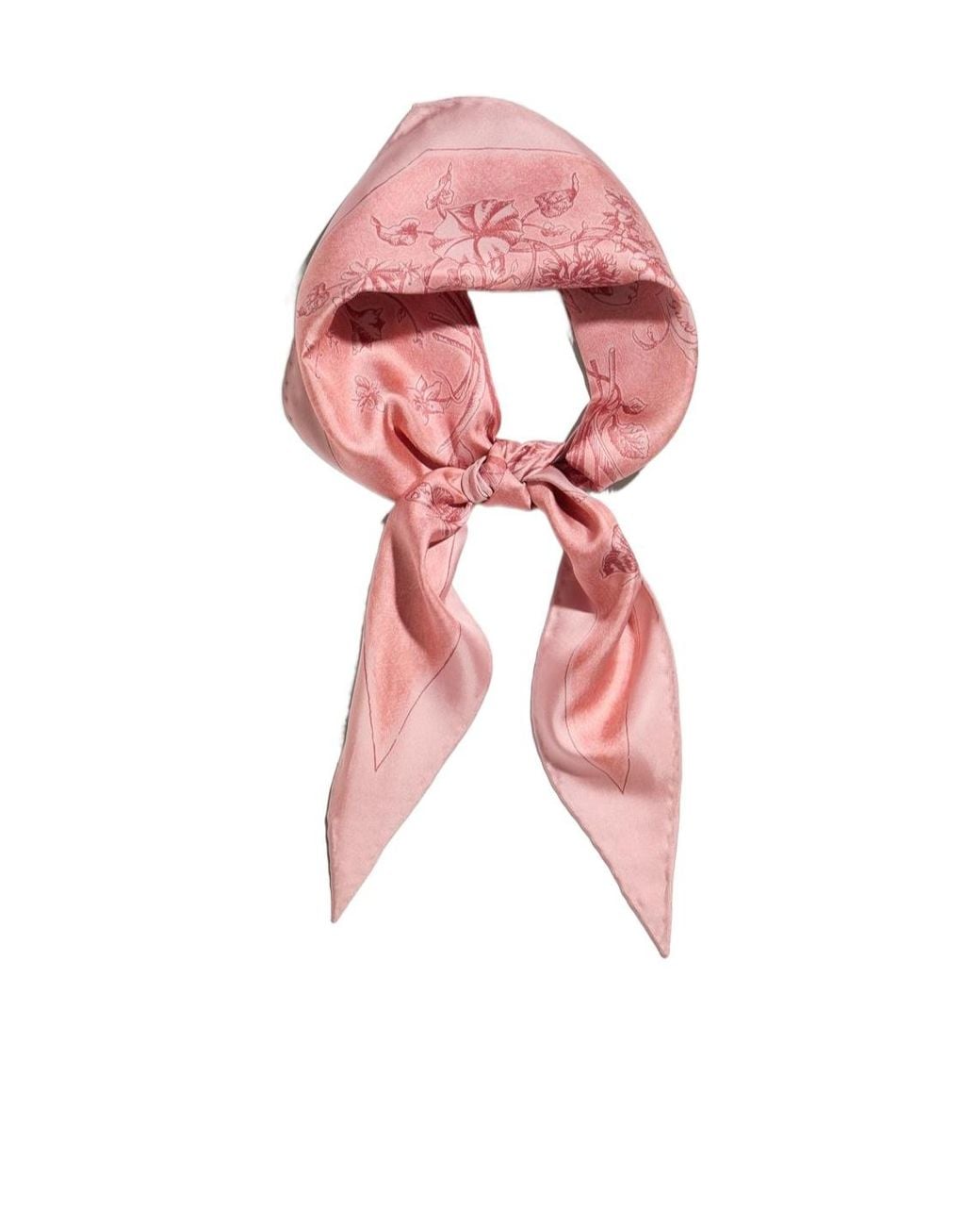 Gucci Pink Flora Print Twilly
